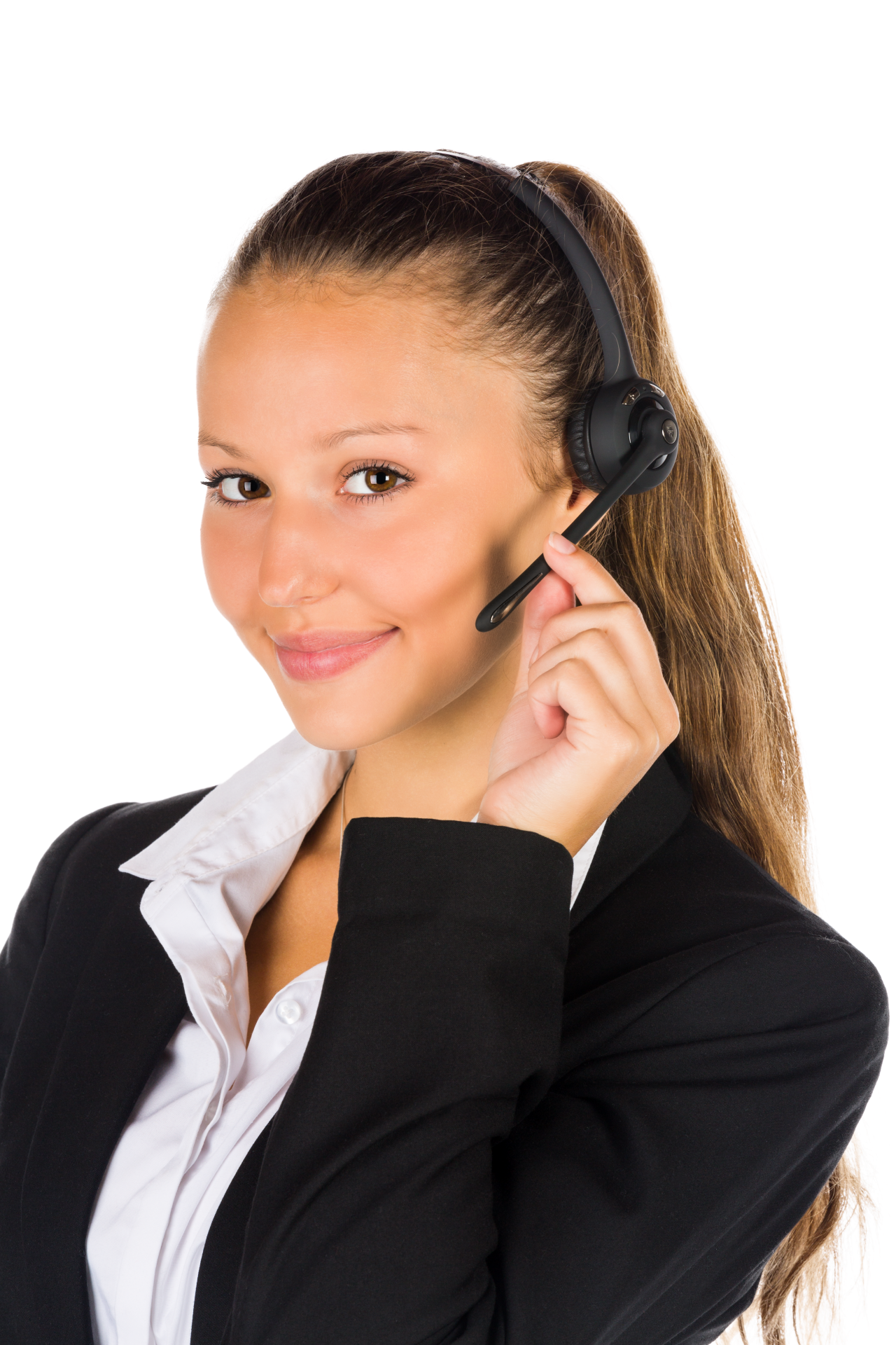Stock photo of a customer service agent.
