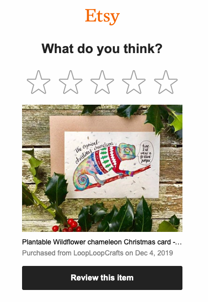 rating prompt from etsy