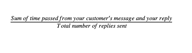 equation to calculate average response time