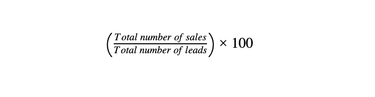 equation to calculate conversion rate