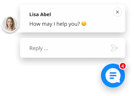 live chat popup message