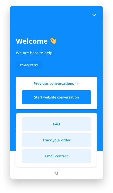 Grafik von Userlike Website Messenger mit Schnelllinks.