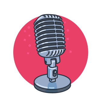 cartoon of a mic
