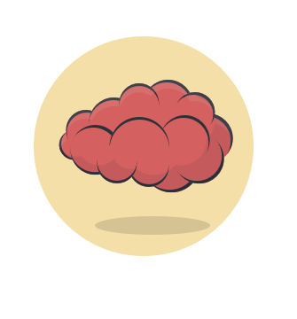 cartoon of a brain