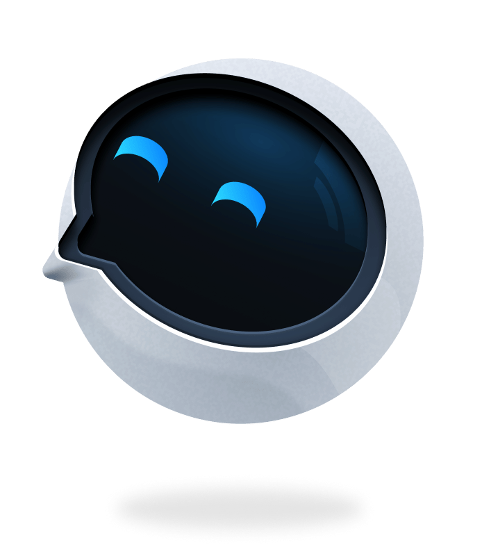 happy cartoon chatbot