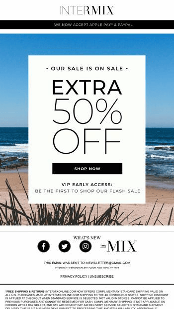 VIP early access email