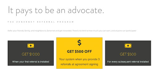 Zenernet's referral program