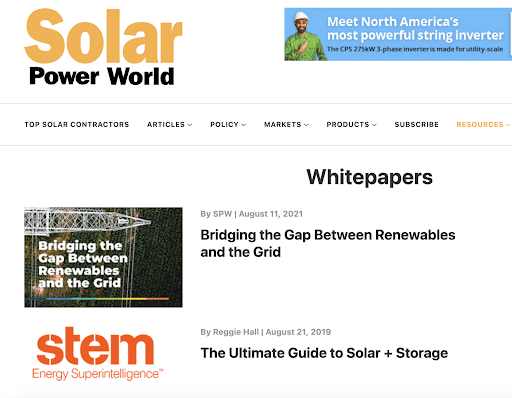 Whitepapers from Solar Power World