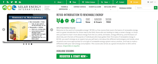 Online course from Solarenergy.org