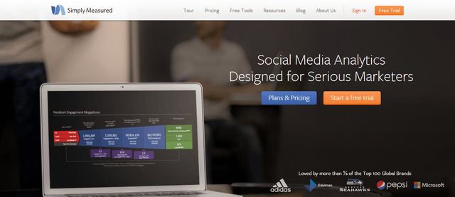 screenshot of website landing page simply measured