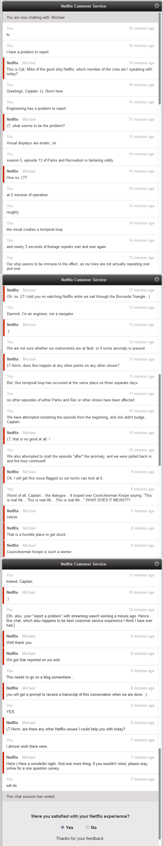  La conversazione di Norm e Mike