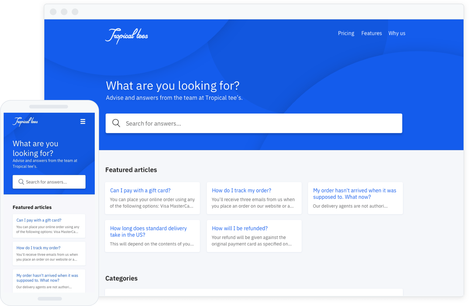 immagine di una pagina con domanda e risposta