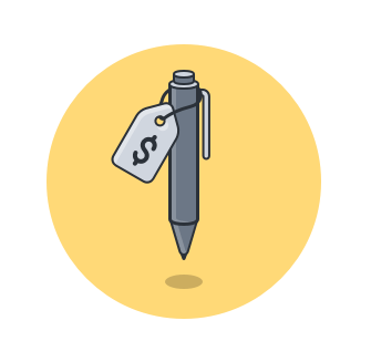 Le fameux stylo de vente.