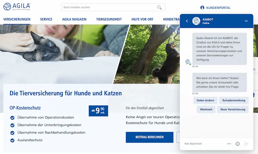 Website-Chatbot von Parloa
