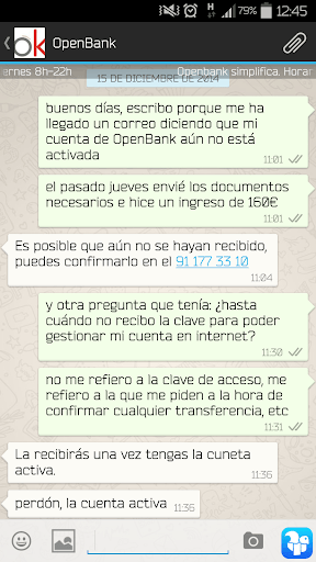 OpenBank banca conversacional a través de WhatsApp.