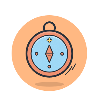 Visualization of a compass.