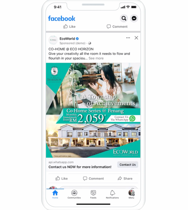 Eco-World-Click-to-WhatsApp-Anzeige