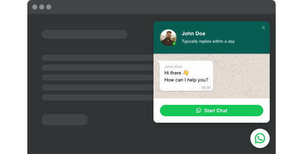 Illustration von elfsight-Widget für Sticky WhatsApp Button