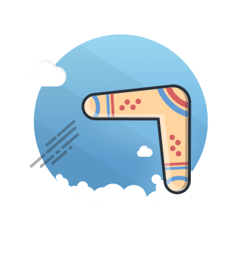 A boomerang.