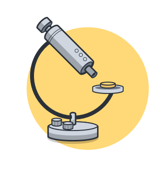 un diseño de un microscopio