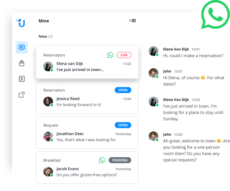 La comunicación de WhatsApp a través de Userlike