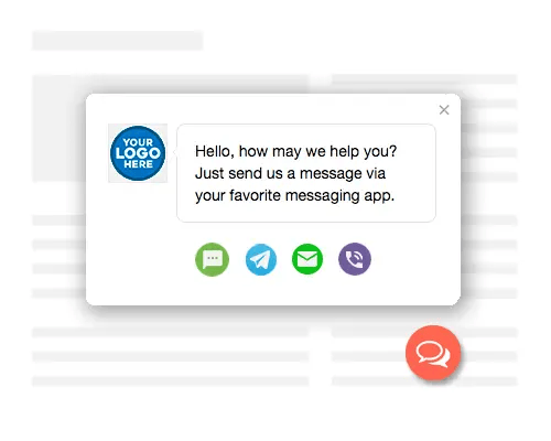 Screenshot del pulsante WhatsApp di Get Button IO