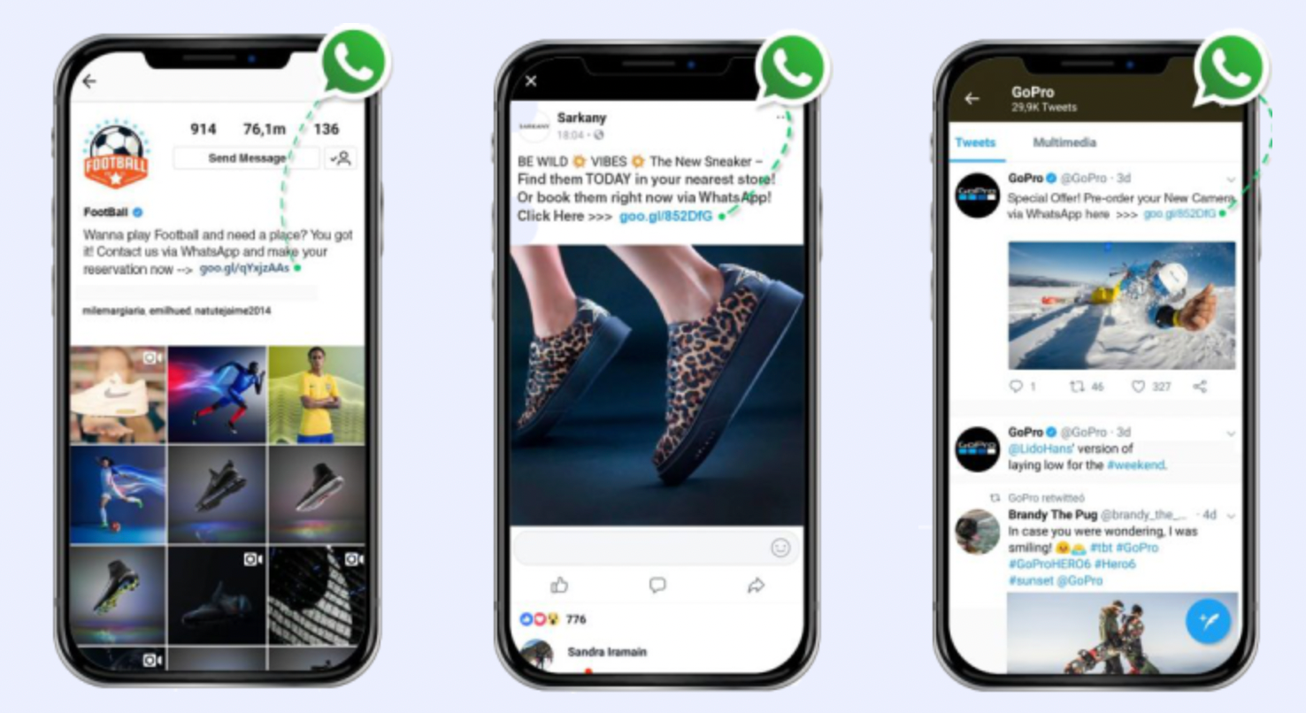 Example images of WhatsApp conversations