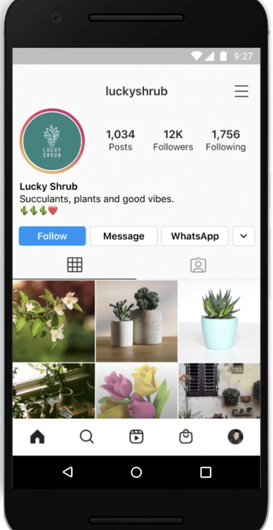 Click-to-WhatsApp button in business profile