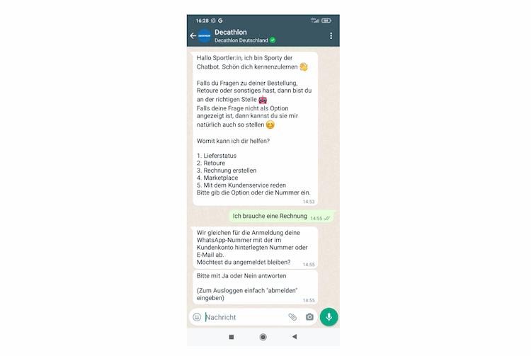 Screenshot der Decathlon Kampagne