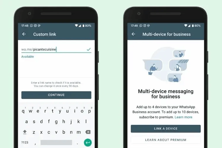 Einrichtung der Funktion WhatsApp Business Premium
