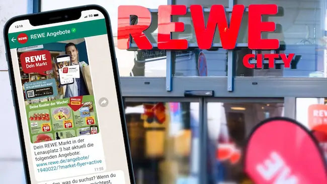 WhatsApp-Prospekt-Beispiel von Rewe