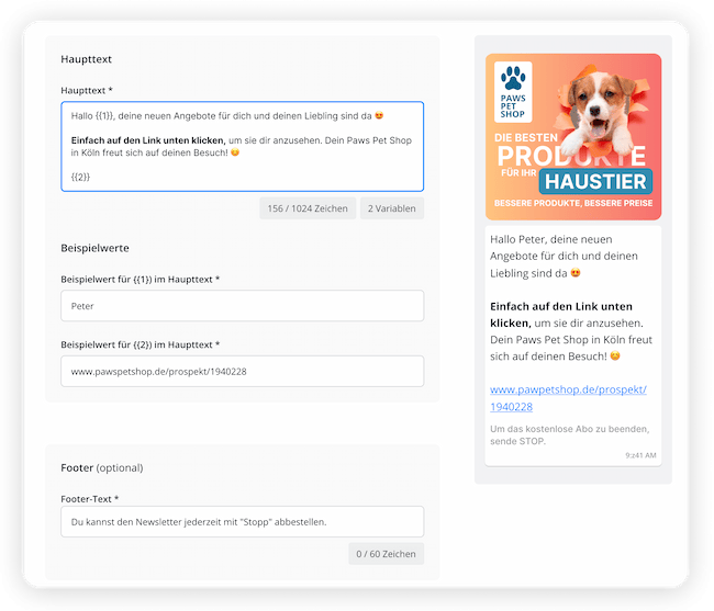WhatsApp Prospekt Editor