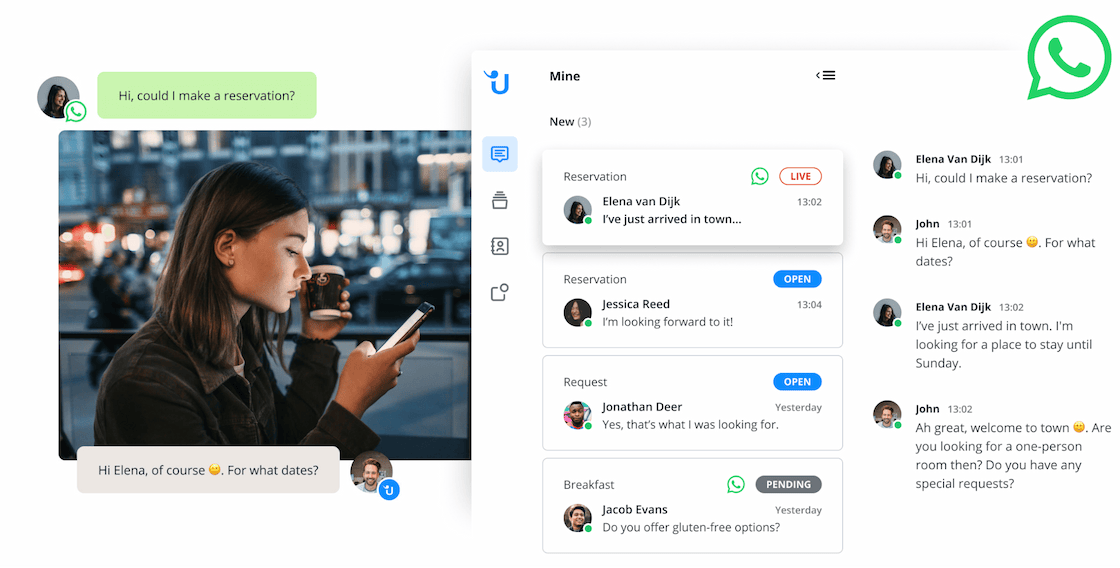 WhatsApp-Nachrichten landen im zentralen Posteingang der Support-Teams