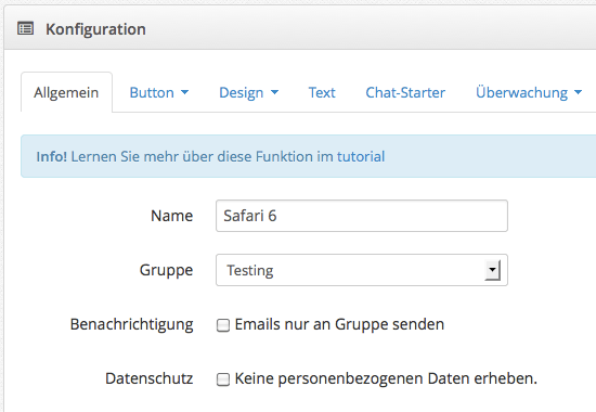 Widget Editor Tabs
