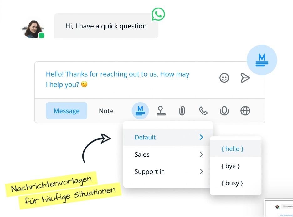 Nachrichtenvorlagen in der WhatsApp Business Platform erstellen 
