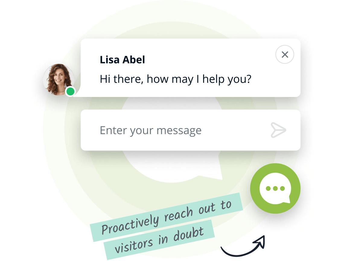 Social-Media-Buttons zu WhatsApp, Telegram und Facebook im Website Messenger.