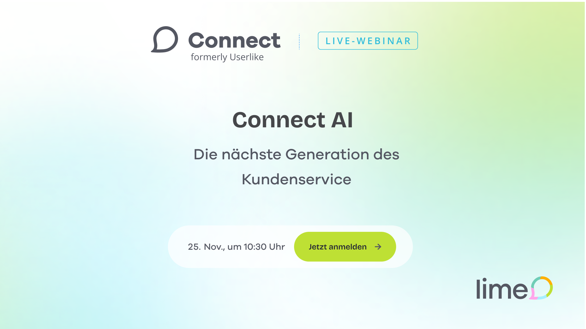 A screenshot of a website with a chat interface, featuring a logo and a text input field, set against a grey background.