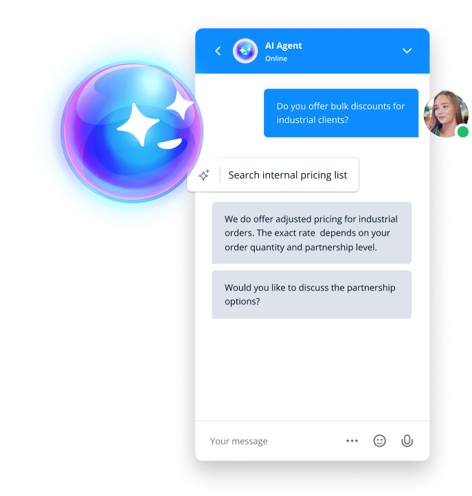 A mobile phone displaying a chat interface with a chatbot, alongside a blurred background featuring a coin with a face on it, illustrating a conversation with a journalism expert.