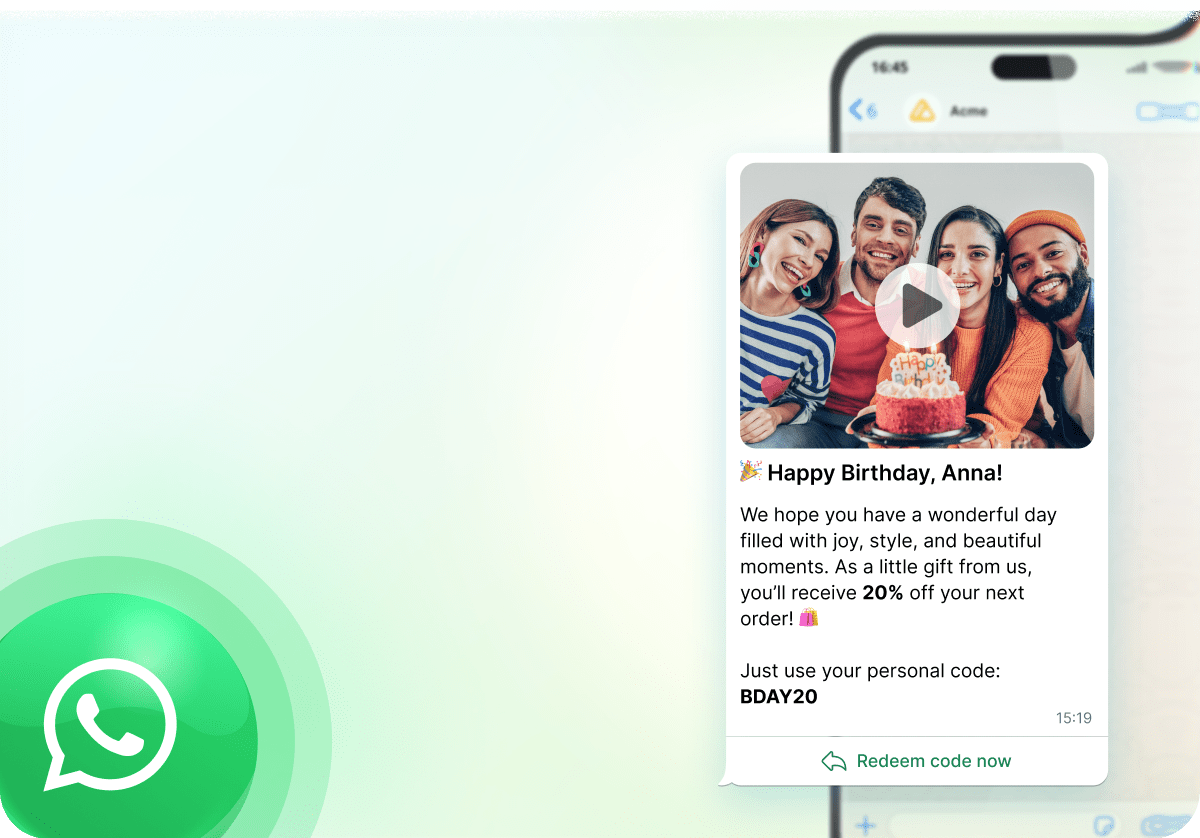 A person interacting with a screen showing a chat interface and an image of people, with a light source reflecting on a surface.