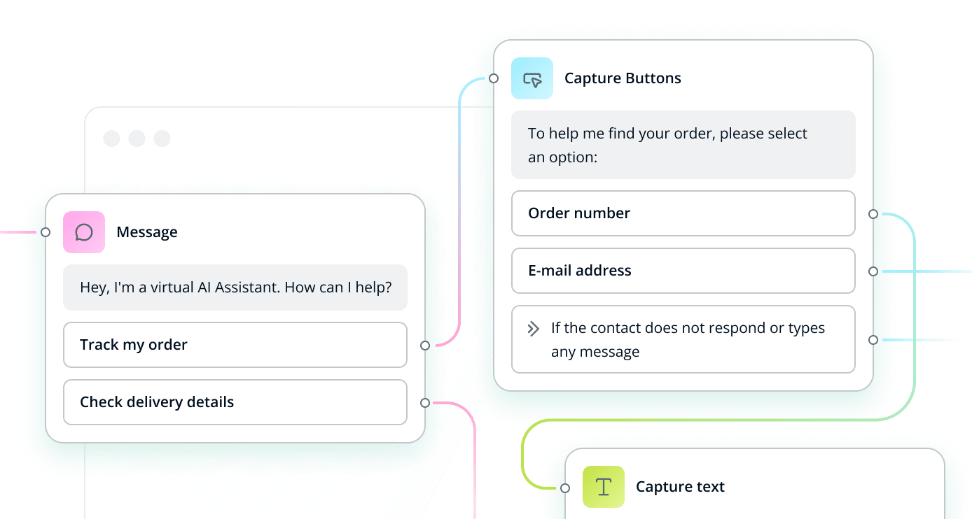 Live chat and AI chatbot interface on a computer screen, showcasing multiple chat windows and conversation options.