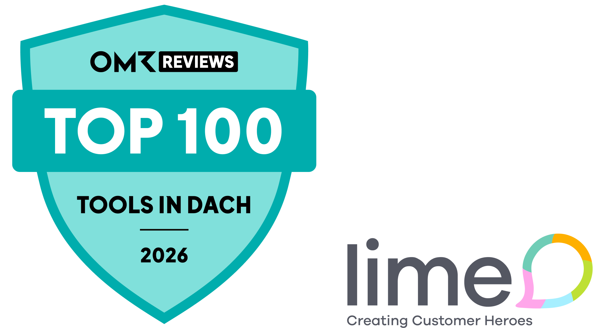 Lime Technologies' badge for being in the top 100 tools in DACH, 2026