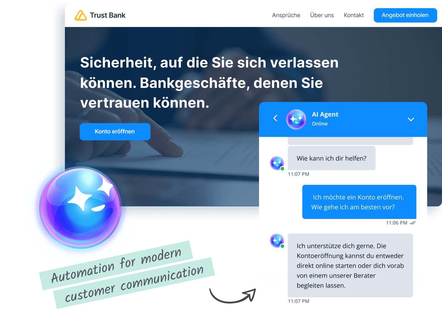 a chat window on a website with a live chat interface