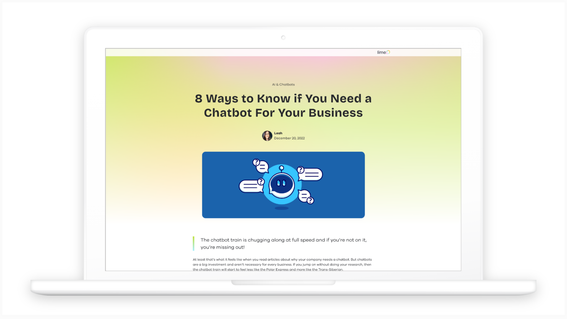 How to know if a chatbot is needed for your business - Lime Connect