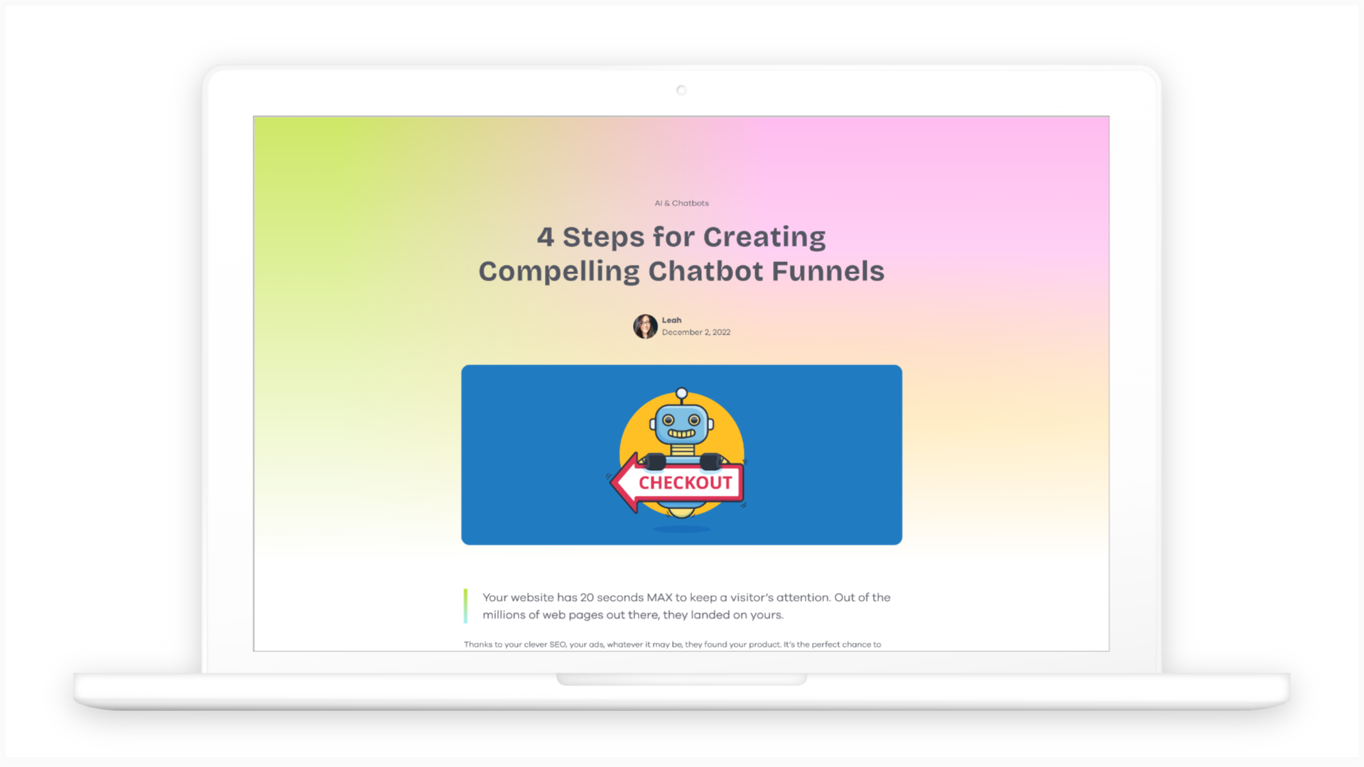 Create a chatbot funnel in 4 easy steps - Lime Connect