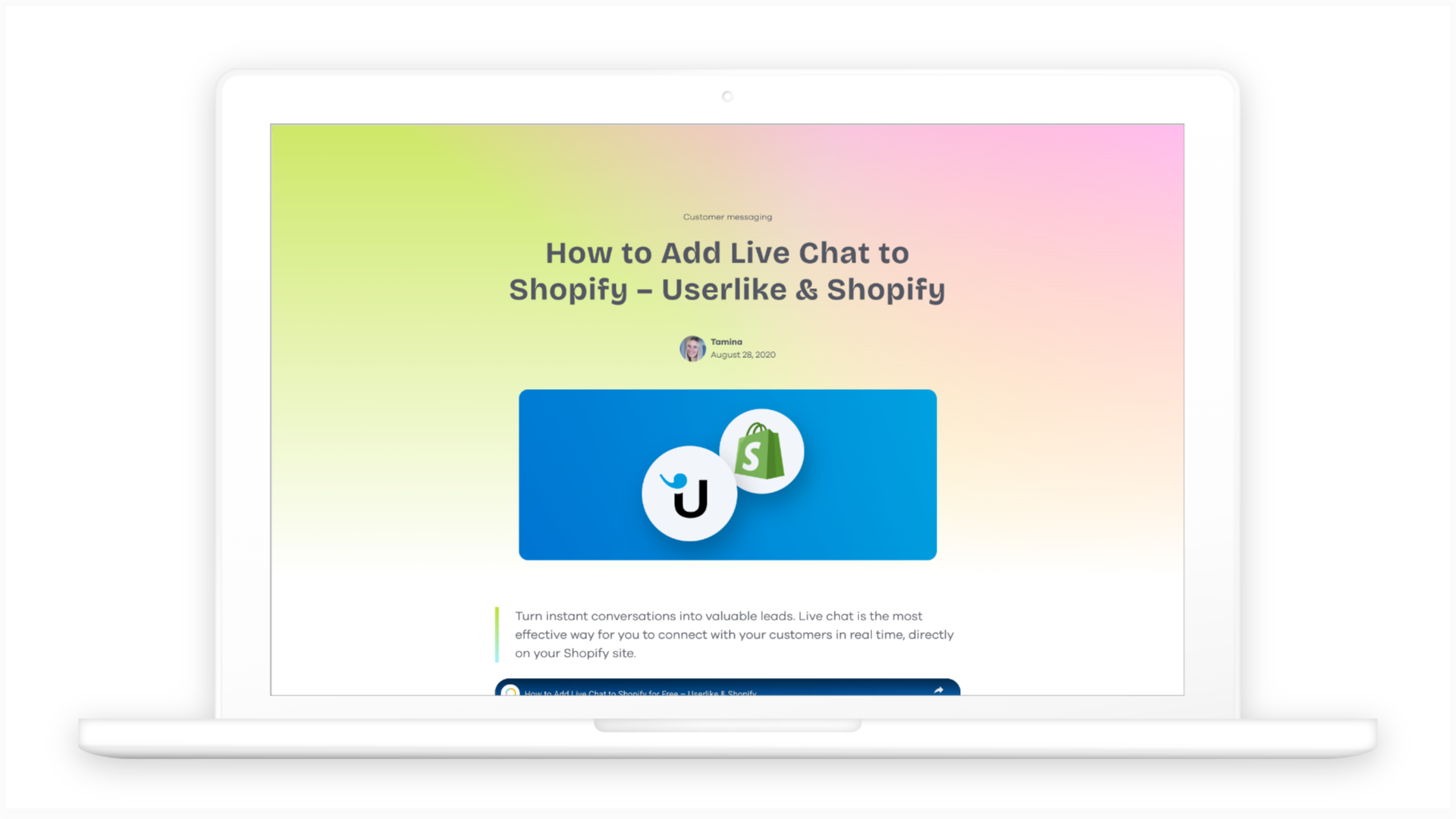 How to add Live Chat to Shopify - Lime Connect