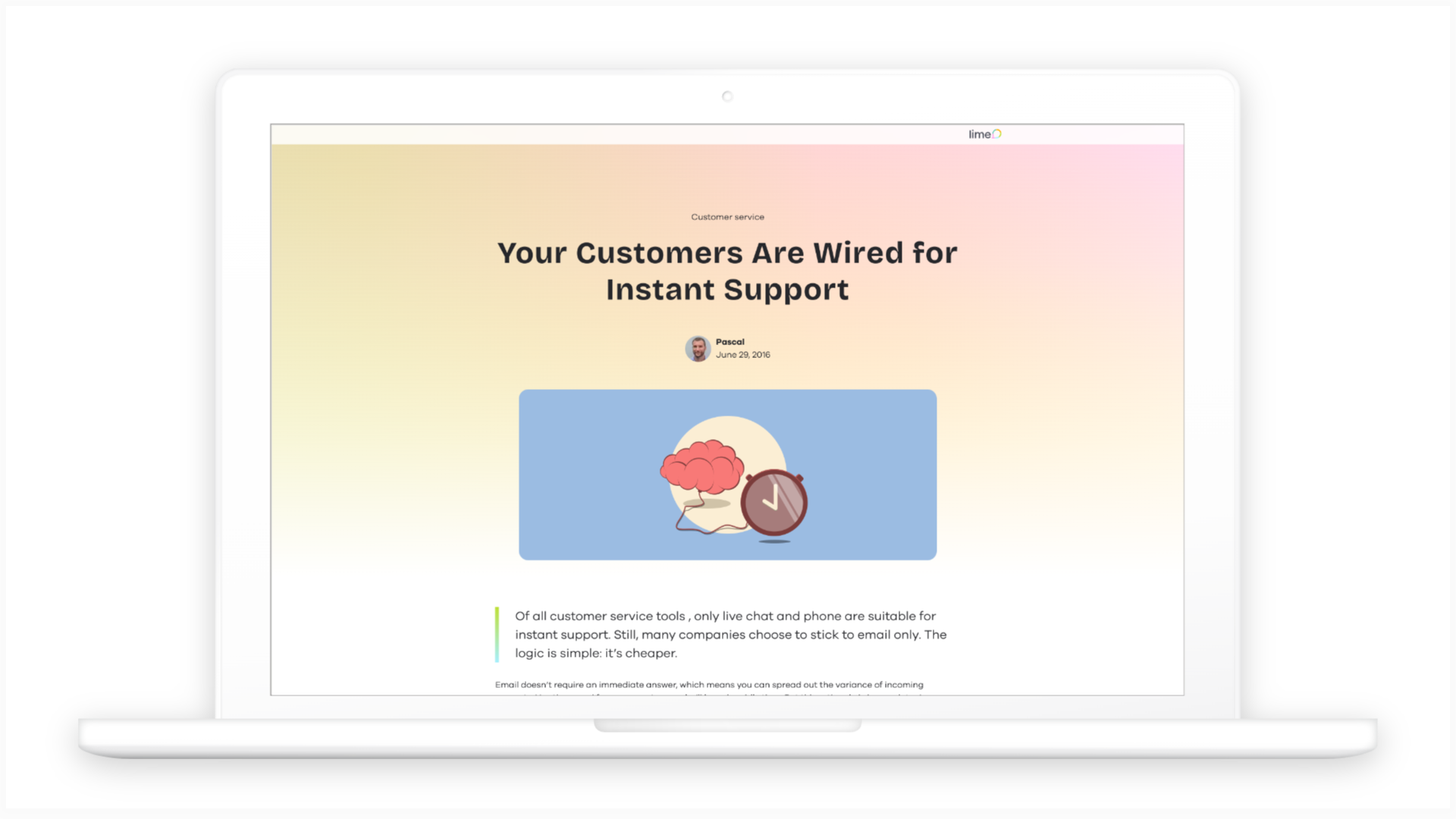 How customers are wired for instant support - Lime Connect