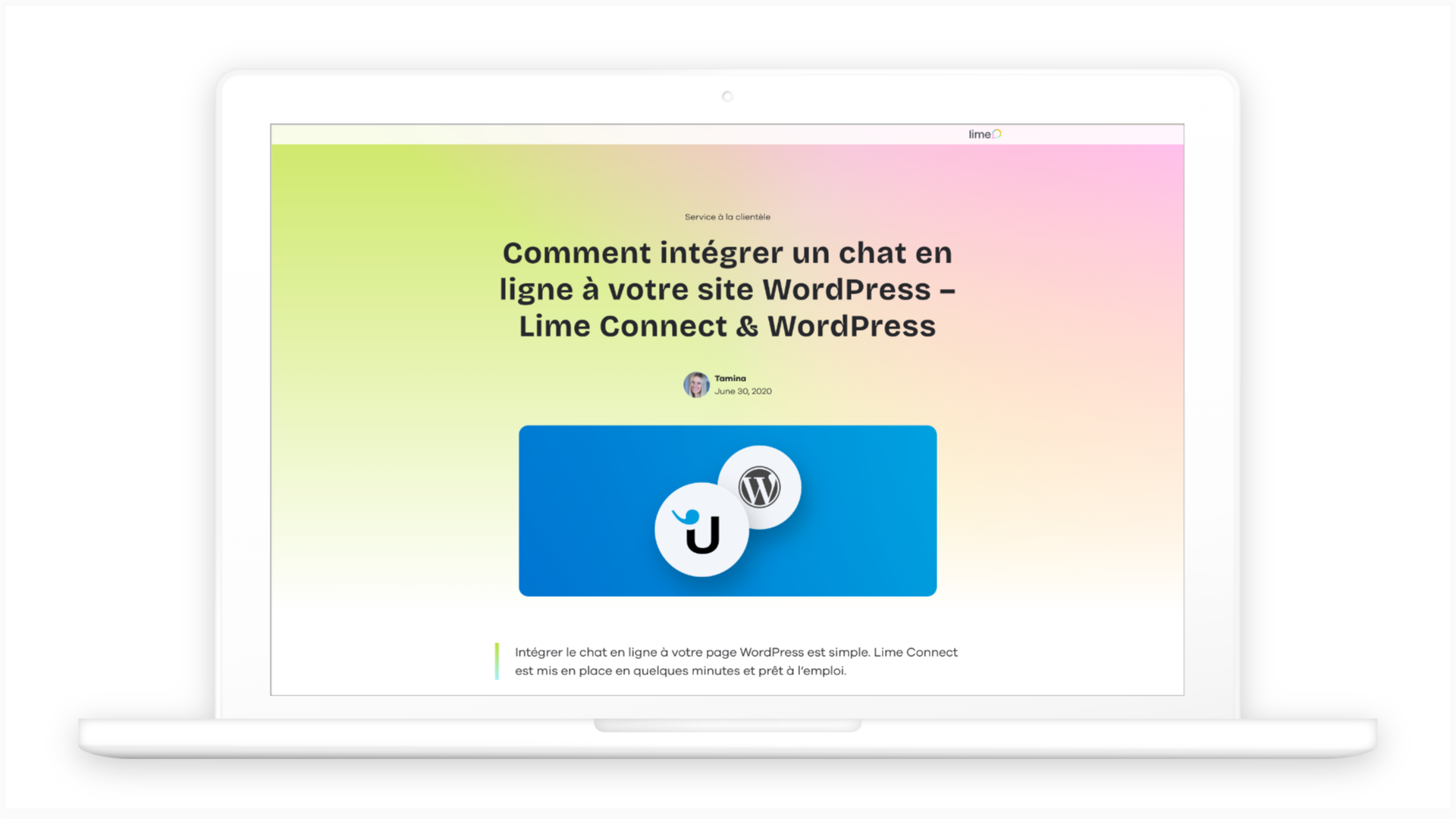 Comment ajouter un plugin Live Chat à Wordpress - Lime Connect