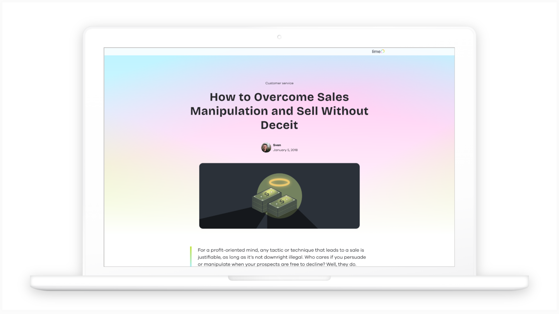 How to sell without deceit and manipulation - Lime Connect