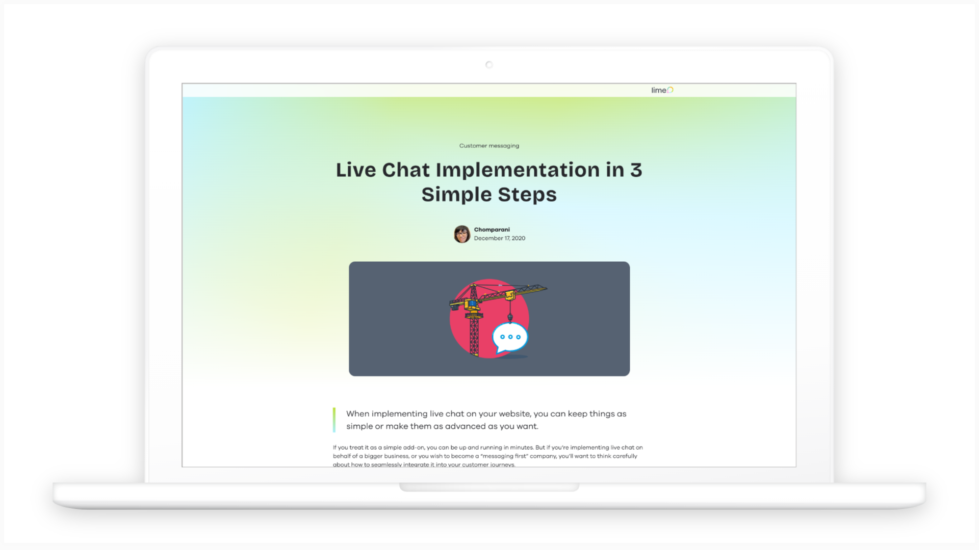 How to implement Live Chat in 3 easy steps - Lime Connect