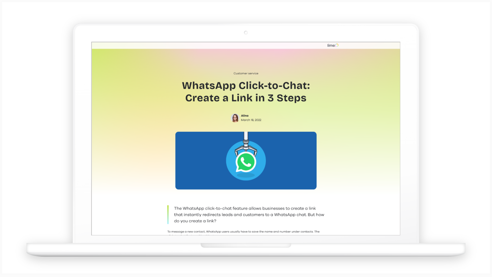 How to create a WhatsApp Click-to-chat link - Lime Connect